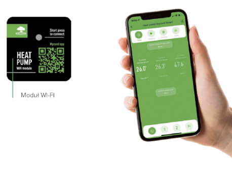 Теплові насоси Mycond BeeThermic Wi-Fi управління